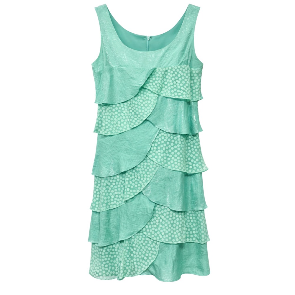 Whimsical Fairycore Ruffle Midi Dress Womens Sz 10 Y2K Glam Cottagecore Dollcore